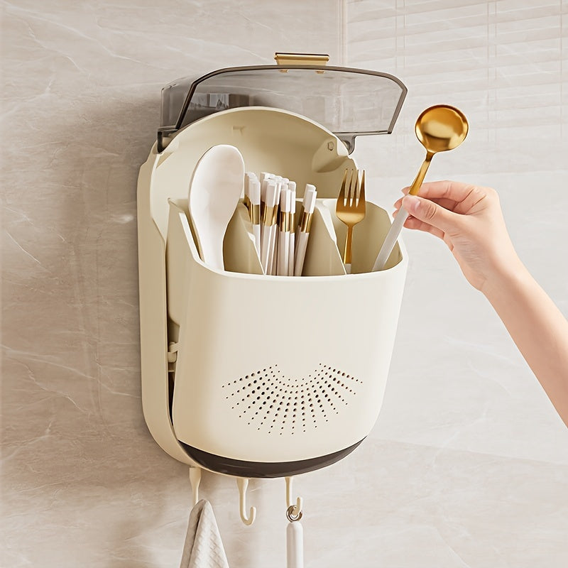 Wall-Mounted Kitchen Utensil Holder