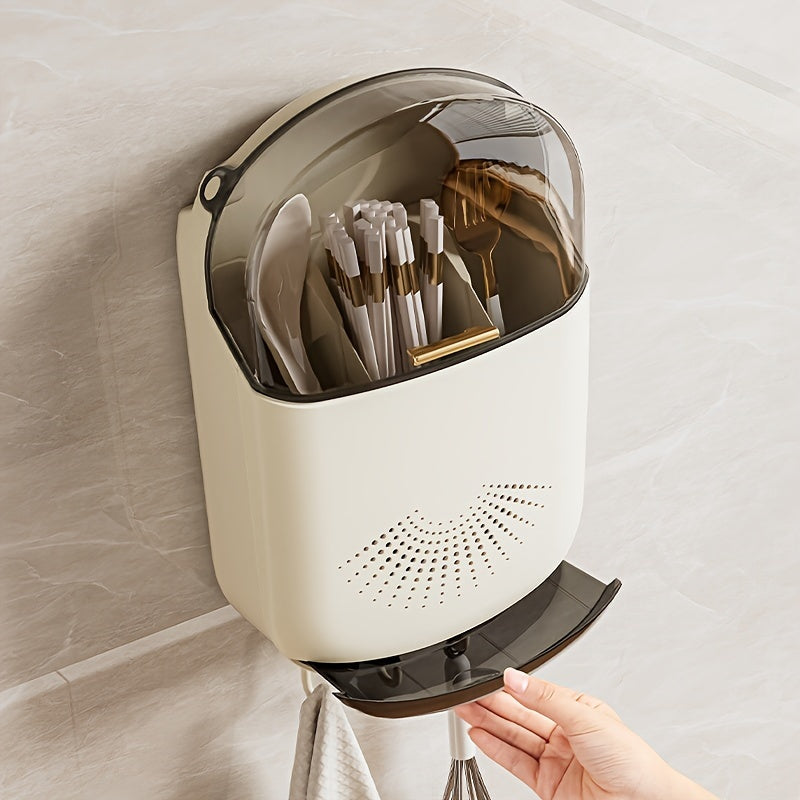 Wall-Mounted Kitchen Utensil Holder