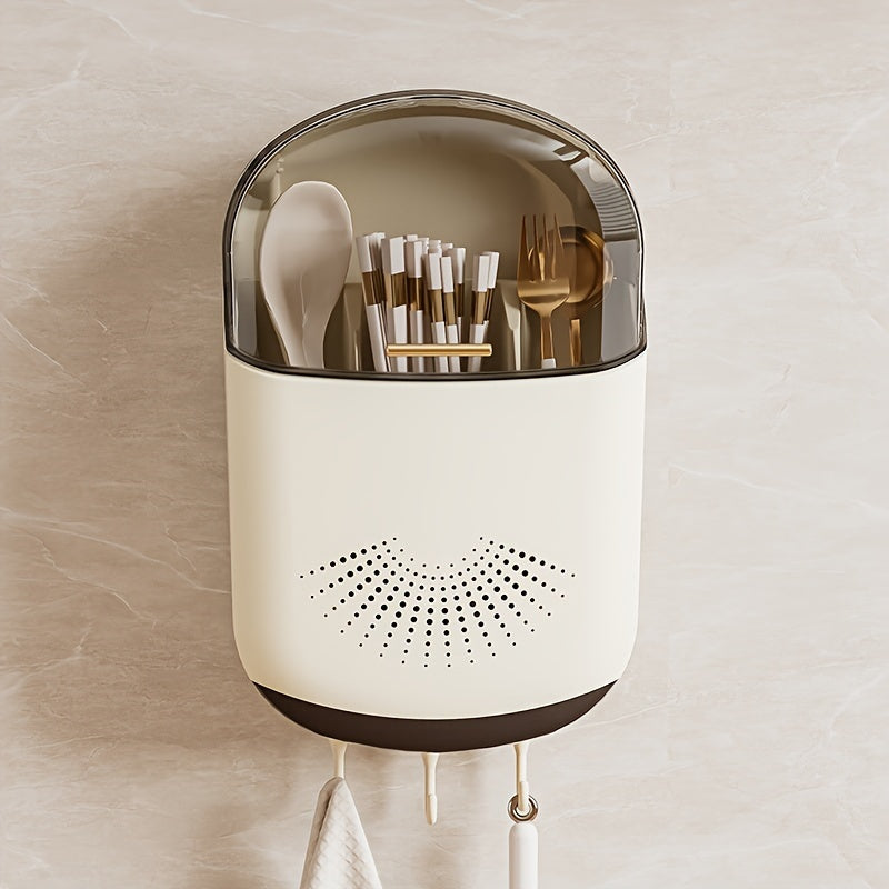 Wall-Mounted Kitchen Utensil Holder