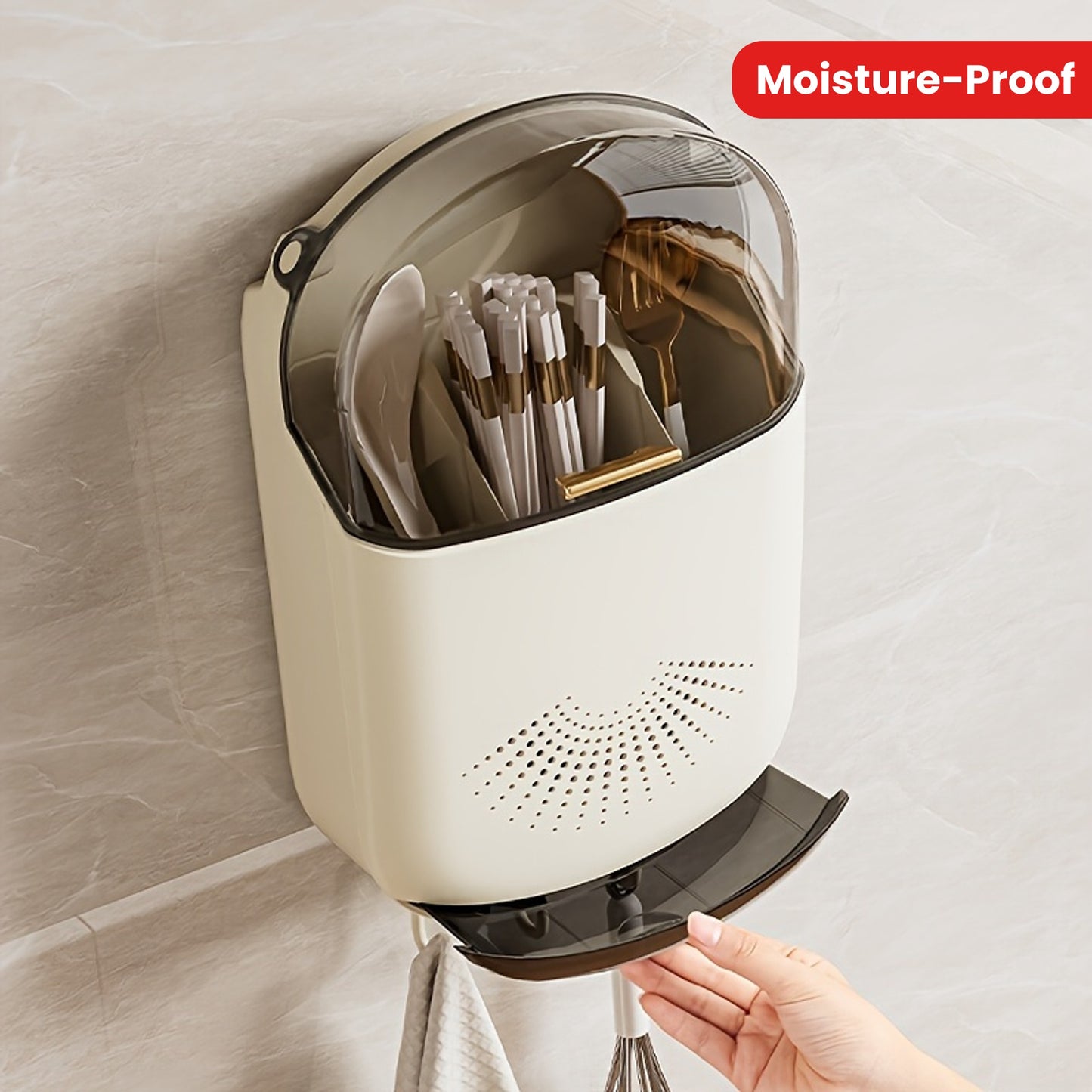 Wall-Mounted Kitchen Utensil Holder