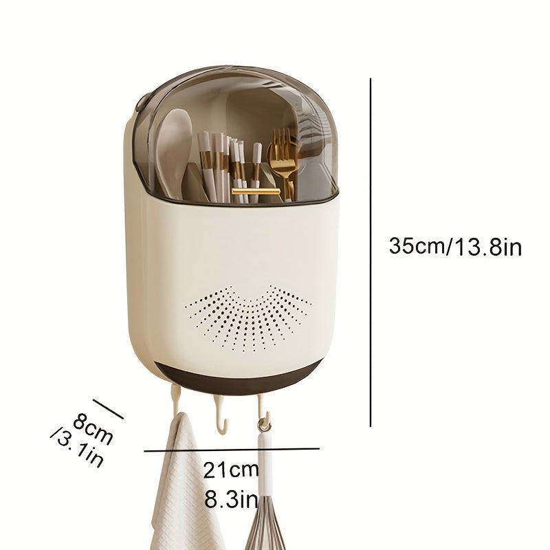 Wall-Mounted Kitchen Utensil Holder