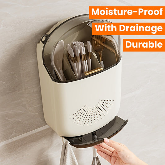 Wall-Mounted Kitchen Utensil Holder