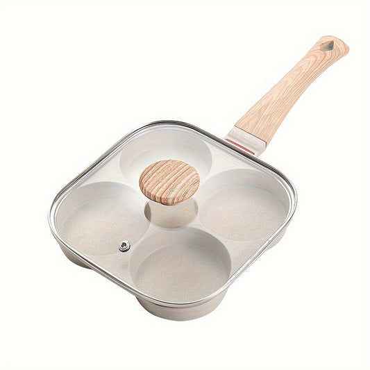 4-Cup Non-Stick Egg Frying Pan with Lid