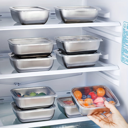5pcs Stainless Steel Food Storage Containers with Airtight Lids