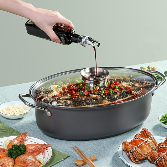 Large Cast Iron Steamer Pot