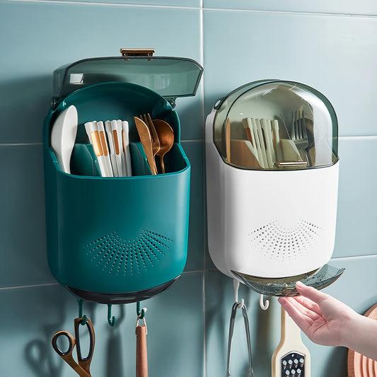 Wall-Mounted Kitchen Utensil Holder